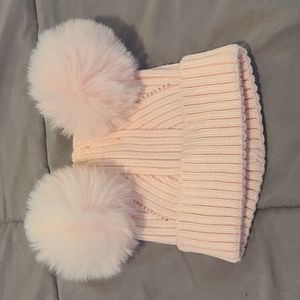 Double Pom Pom Baby Beanie